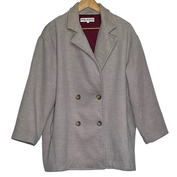 Free People Hannah Size Small Slouchy Blazer In Color Oregano - Picture 2 of 10